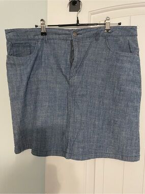 croft & barrow cotton denim skort